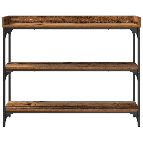 vidaXL Console Table with Shelf with Storage Old wood 100 x 30 x 80 cm