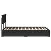vidaXL Storage Bed with Headboard Black 135 x 190 cm Engineered Wood