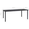 vidaXL Outdoor Dining Table Anthracite 190x90x74 cm Steel