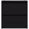 vidaXL Wall-mounted Bedside Cabinets 2 pcs Black Oak 38x34x40 cm