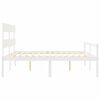 vidaXL Senior Bed without Mattress White 200x200 cm Solid Wood