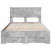 vidaXL Bed Frame Concrete Grey 135 x 190 cm Engineered Wood