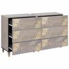 vidaXL Sideboard 2 pcs Grey 60 x 33 x 75 cm Solid Mango Wood