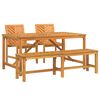 vidaXL Garden Dining Set 4 pcs Brown Solid Acacia Wood
