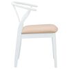 vidaXL Dining Chair 2 pcs White and Brown Solid Rubber Wood