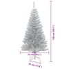 vidaXL Christmas Tree with 150 LEDs with Stand Silver 150 cm PET