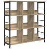 vidaXL Bookshelf 9-Tier 102 x 32 x 104.5 cm Engineered Wood Sonoma Oak