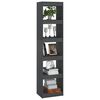 vidaXL Book Cabinet/Room Divider Grey 40x30x167.5 cm Solid Pinewood