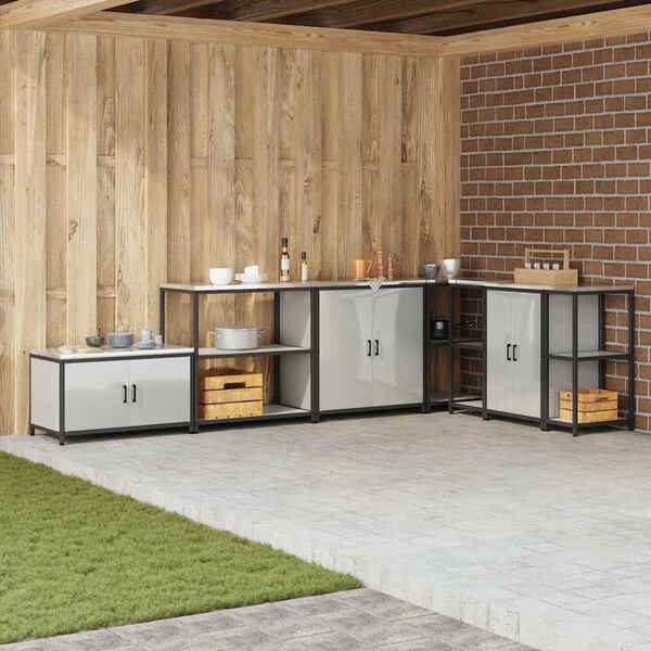 vidaXL Kitchen Storage with Shelf Silver 90 x 50 x 92 cm Steel