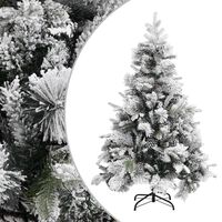 vidaXL Christmas Tree with Flocked Snow&Cones 150 cm PVC&PE