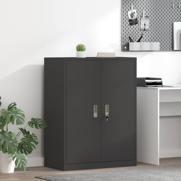 vidaXL Storage Cabinet Black 80 x 40 x 105 cm Cold-Rolled Steel
