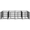 vidaXL Outdoor Dog Kennel Steel 7.51 m²