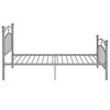 vidaXL Bed Frame without Mattress Grey Metal 90x200 cm