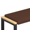 vidaXL Bench Cushion Faux Leather Brown Depth 35 cm