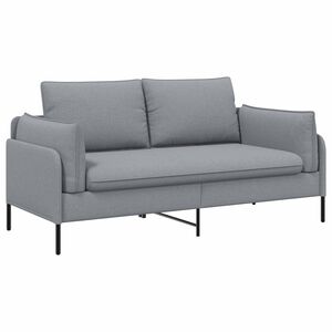 vidaXL 2-Seater Sofa Light Grey 188 x 81 x 89 cm Fabric