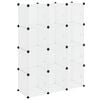vidaXL Storage Cube Organiser with 12 Cubes and Doors Transparent PP