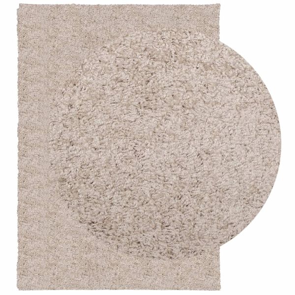 vidaXL Shaggy Rug PAMPLONA High Pile Modern Beige 120x170 cm
