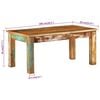 vidaXL Coffee Table 100x55x45 cm Solid Wood Reclaimed