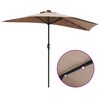 vidaXL Garden Parasol Taupe 294 x 150 x 224 cm Polyester and Steel
