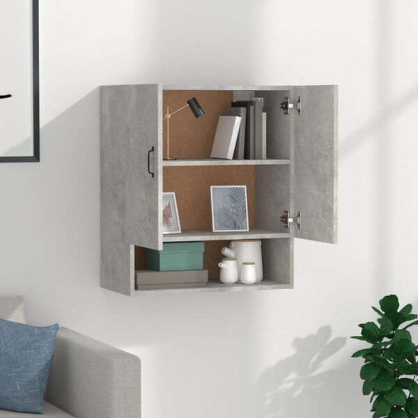 vidaXL Wall Cabinet Concrete Grey 60x31x70 cm Engineered Wood
