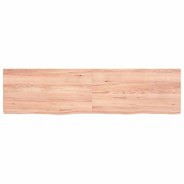 vidaXL Bathroom Countertop Light Brown 120x30x(2-4)cm Treated Solid Wood