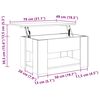 vidaXL Coffee Table Old Wood 79x49x41 cm Engineered Wood