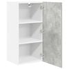 vidaXL Hanging Cabinet Concrete Grey and White 40 x 31 x 80 cm