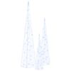 vidaXL Acrylic Decorative LED Light Cone Set Blue 30/45/60cm