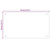 vidaXL Kitchen Backsplash White 70 x 40 cm Tempered Glass