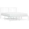 vidaXL Metal Bed Frame without Mattress with Headboard White 120x190cm