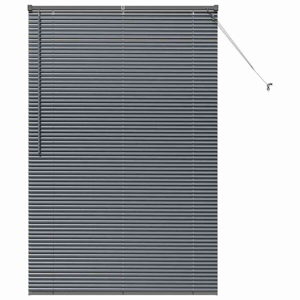 vidaXL Window Blind with Curtains Manual Dark grey Aluminium