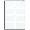 vidaXL Walk-in Shower Wall Black 140x195 cm Frosted ESG Glass