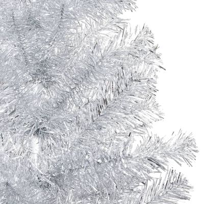 vidaXL Artificial Christmas Tree with LEDs&Ball Set Silver 240 cm PET