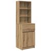 vidaXL Bedside Cabinet Artisan Oak 39x35x125 cm Engineered Wood