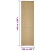 vidaXL Sisal Rug for Scratching Post 100x350 cm