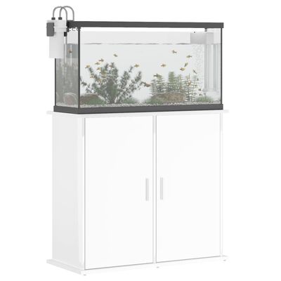 vidaXL Aquarium Stand High Gloss White 81x36x73 cm Engineered Wood
