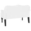 vidaXL Chesterfield Bench White 120.5 x 65 x 75 cm Faux Leather