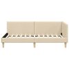 vidaXL Corner Bed Frame with Headboard Cream 90 cm x 190 cm Velvet
