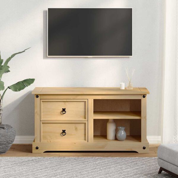 vidaXL TV Cabinet Corona 100x40x52 cm Solid Wood Pine