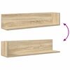 vidaXL Wall Shelves 2 pcs Sonoma Oak 75x16.5x16.5 cm Engineered Wood