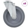 vidaXL 8 pcs Bolt Hole Swivel Casters 125 mm