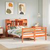 vidaXL Bookcase Bed without Mattress Wax Brown 150x200 cm King Size Solid Wood Pine