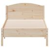 vidaXL Bed Frame without Mattress 75x190 cm Small Single Solid Wood Pine