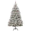 vidaXL Artificial Christmas Tree Green and White 300 cm PVC and Metal