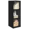 vidaXL Wall Cabinet Black Oak 35 x 37 x 102 cm Engineered Wood