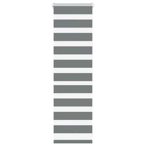 vidaXL Zebra Blind Dark Grey 40x100 cm Fabric Width 35.9 cm Polyester