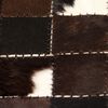 vidaXL Rug Genuine Leather Patchwork 80x150 cm Square Black/White