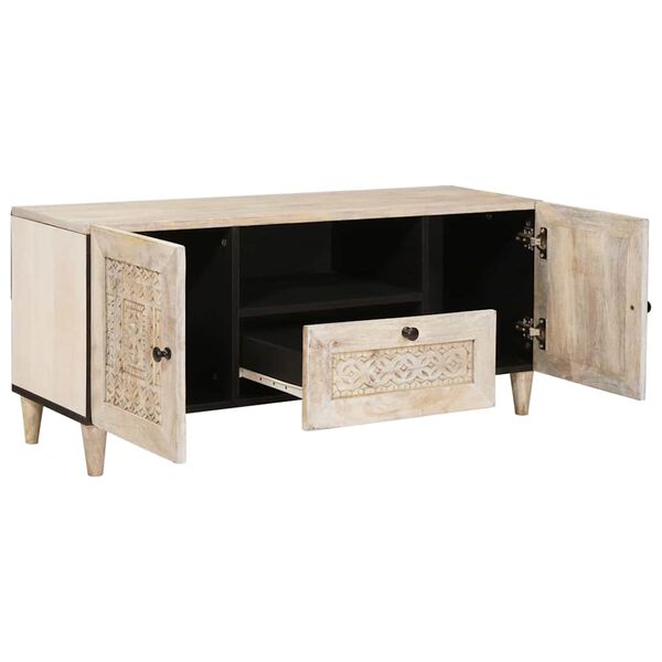 vidaXL TV Units with Drawer White 105 x 33 x 46 cm Engineered wood