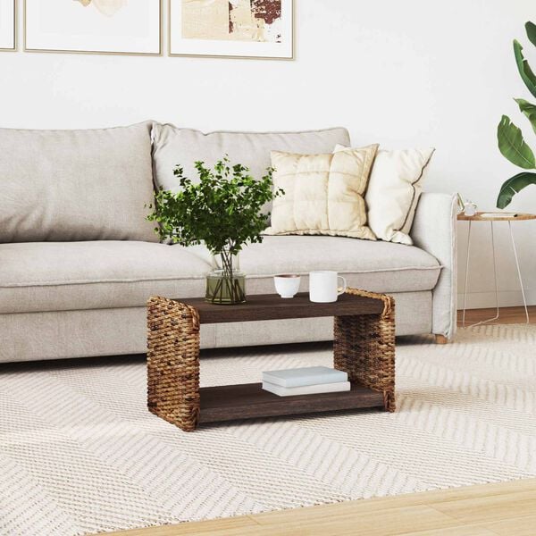 vidaXL Side Table Natural 69 x 35 x 35 cm Solid Mahogany Wood