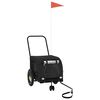 vidaXL Pet Bike Trailer Black Oxford Fabric and Iron